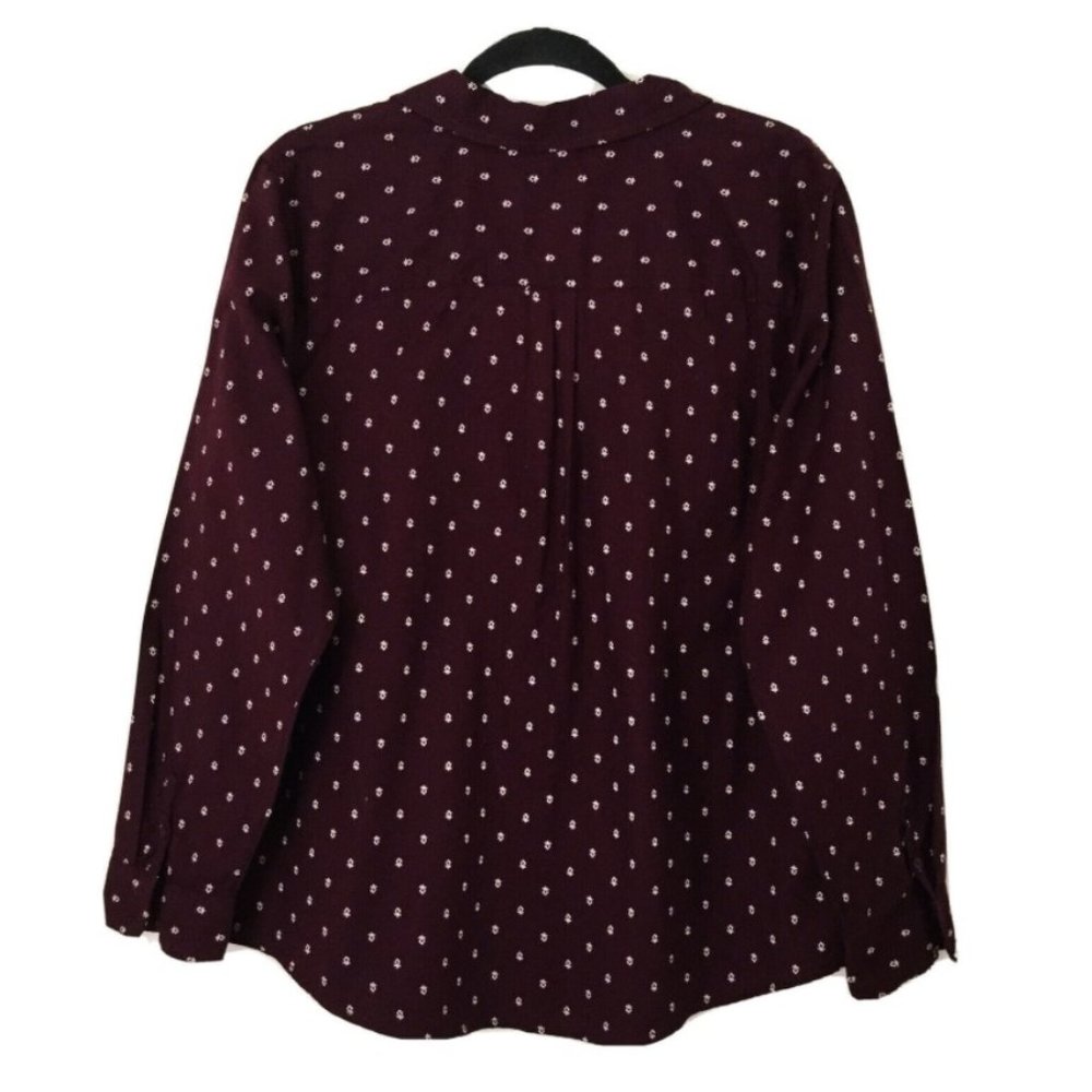 ⛔️SOLD OUT⛔️ SJB Burgundy Boho Button-Down Shirt - Picture 8 of 15